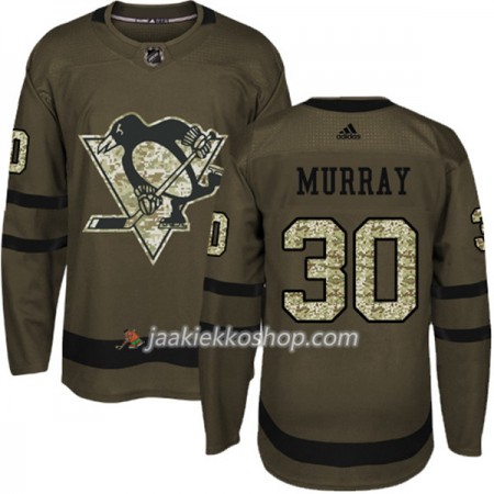 Miehille NHL Pittsburgh Penguins Pelipaita Matt Murray 30 Adidas 2017-2018 Camo Vihreä Authentic